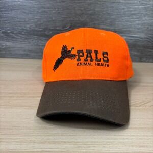 Pals Animal Health Hat Cap Strap Back Orange One Sze Adjustable